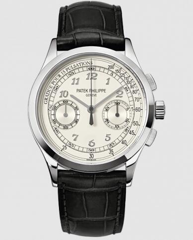 Replica Watch Patek Philippe Chronograph 5170 White Gold SIlver Pulsation 5170G-001